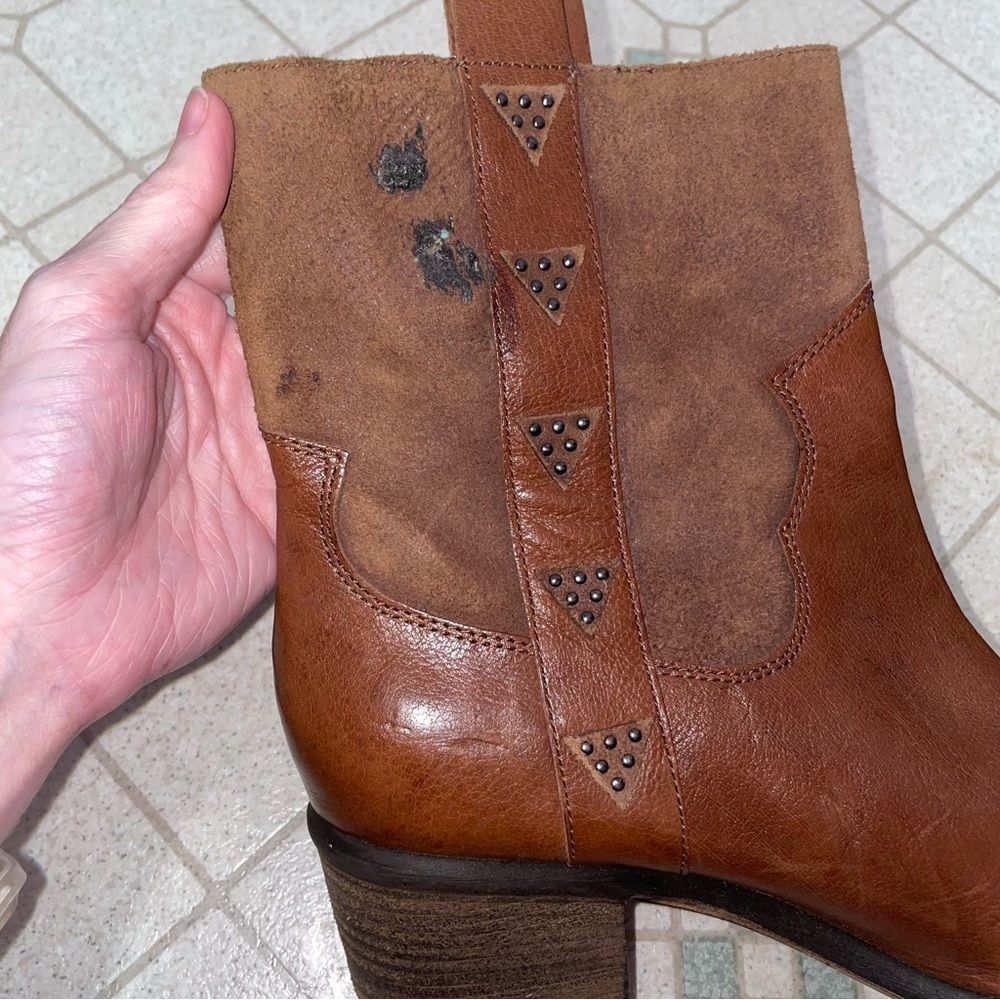 Donald Pliner Daze Western Ankle Boot Women Size 10M Country Boho Cowgirl Preppy - Picture 6 of 9